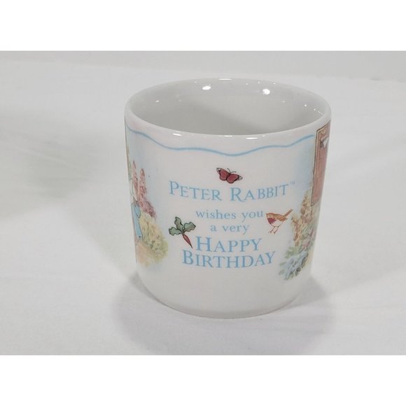 Royal Doulton Bunnykins Bone China Ltd Bowl with Peter Rabbit Cup Birthday Set - Picture 6 of 12